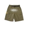 corteiz alcatraz cargo shorts khaki green