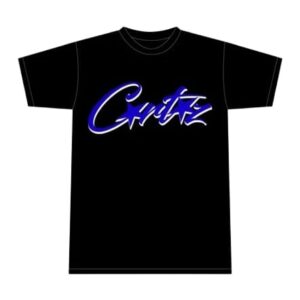 corteiz allstarz t shirt black blue