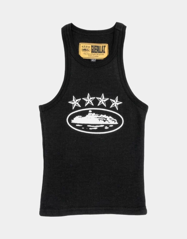 corteiz tank top black