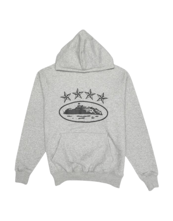 Corteiz 4Starz Alcatraz Hoodie Grey