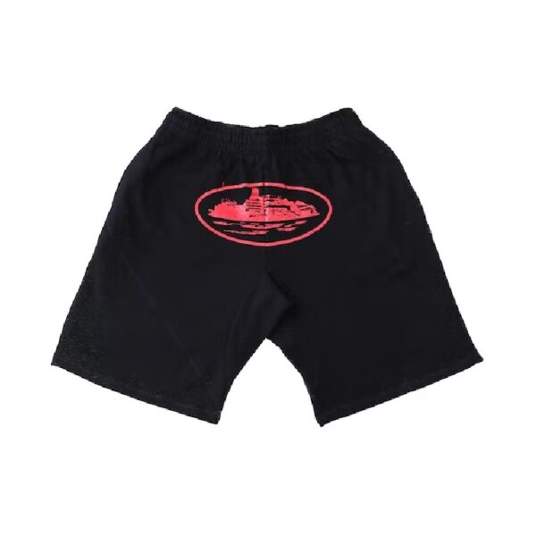 Corteiz Alcatraz Shorts Black/Red