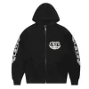 Corteiz Gasolina Double Zip Hoodie Black