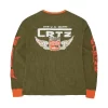 Corteiz Gasolina Waffle Sweatshirt Tonal Khaki