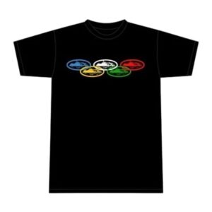 corteiz alcatraz olympic t-shirt black